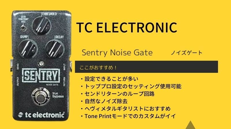 TC ELECTRONIC/Sentry Noise Gateのレビューと使い方 | エスムジカ